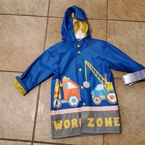 NWT toddler construction rain coat